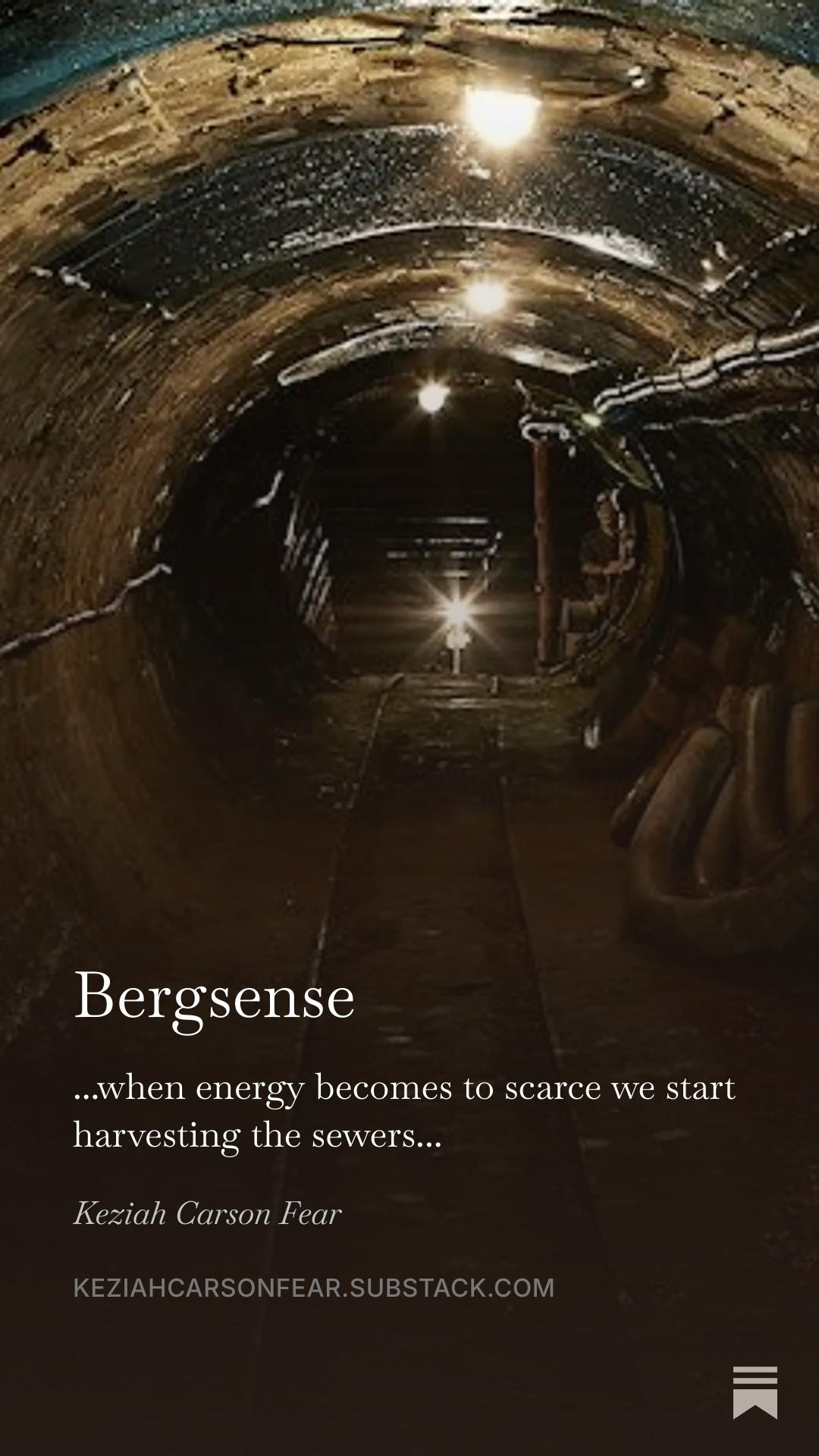 Bergsense: ...when energy becomes to scarce we start harvesting the sewers...
